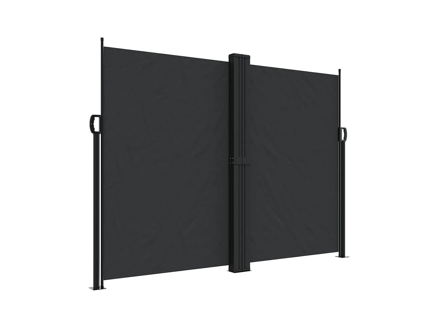 Tenda da sole laterale retrattile nera 180x1200 cm