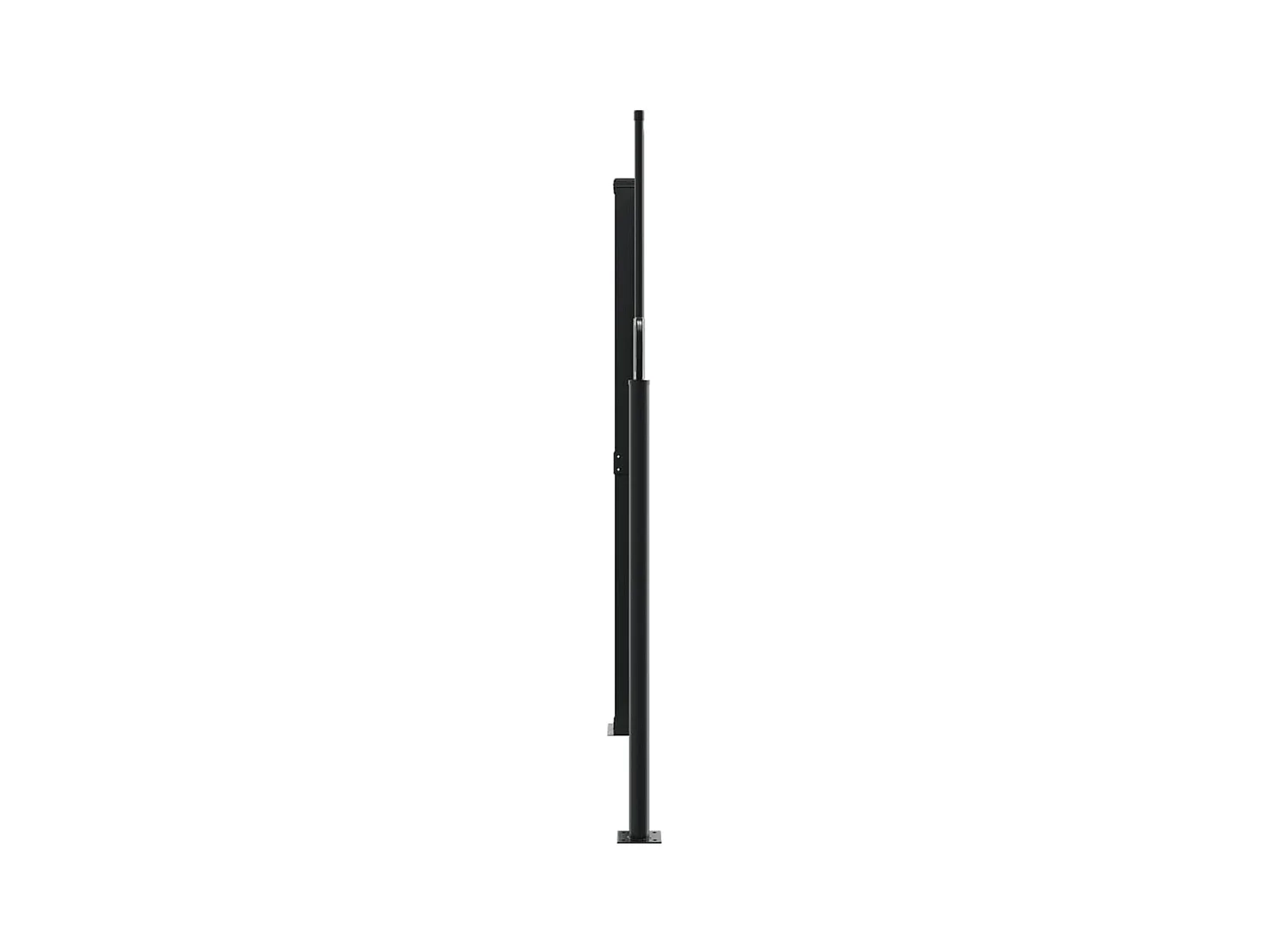 Tenda da sole laterale retrattile nera 180x1200 cm