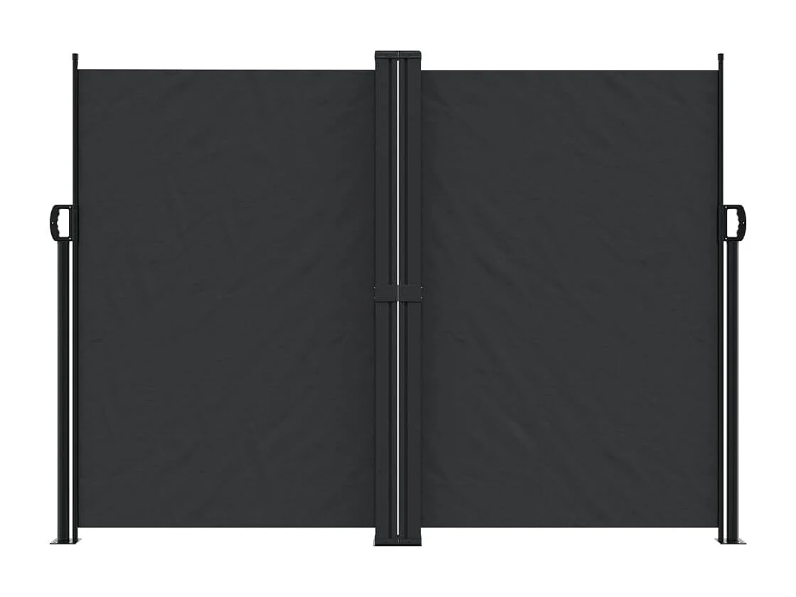 Auvent latéral rétractable noir 180x1200 cm