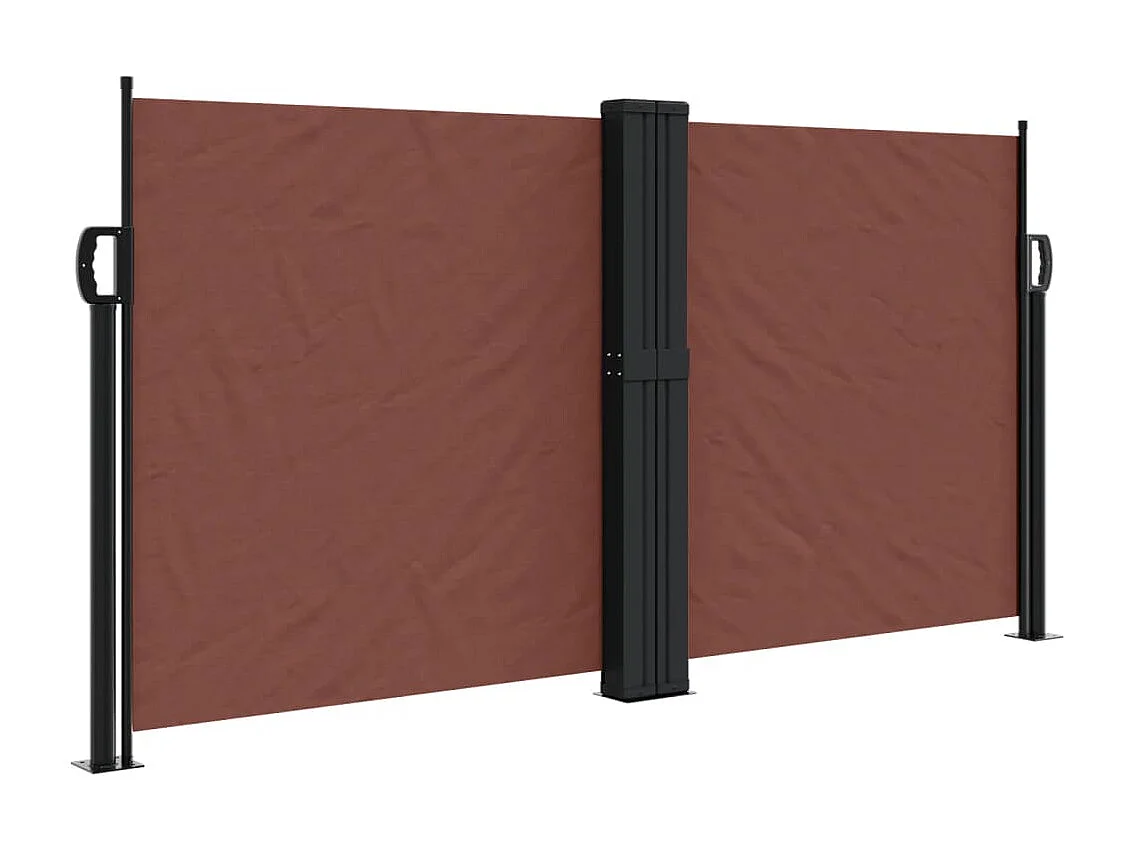Auvent latéral rétractable marron 120x600 cm