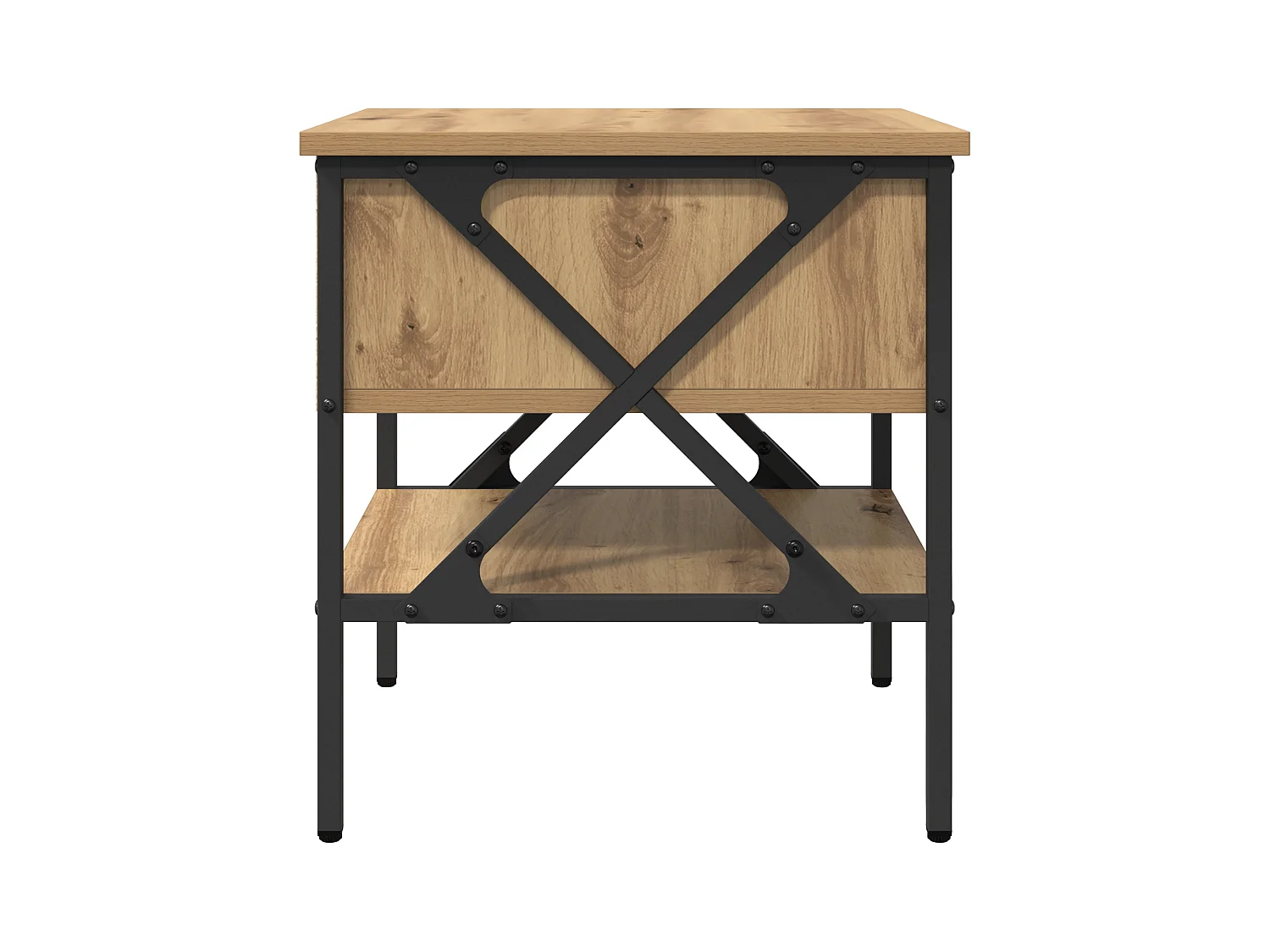 Table de chevet en chêne 40x42x45 cm en bois d'ingénierie