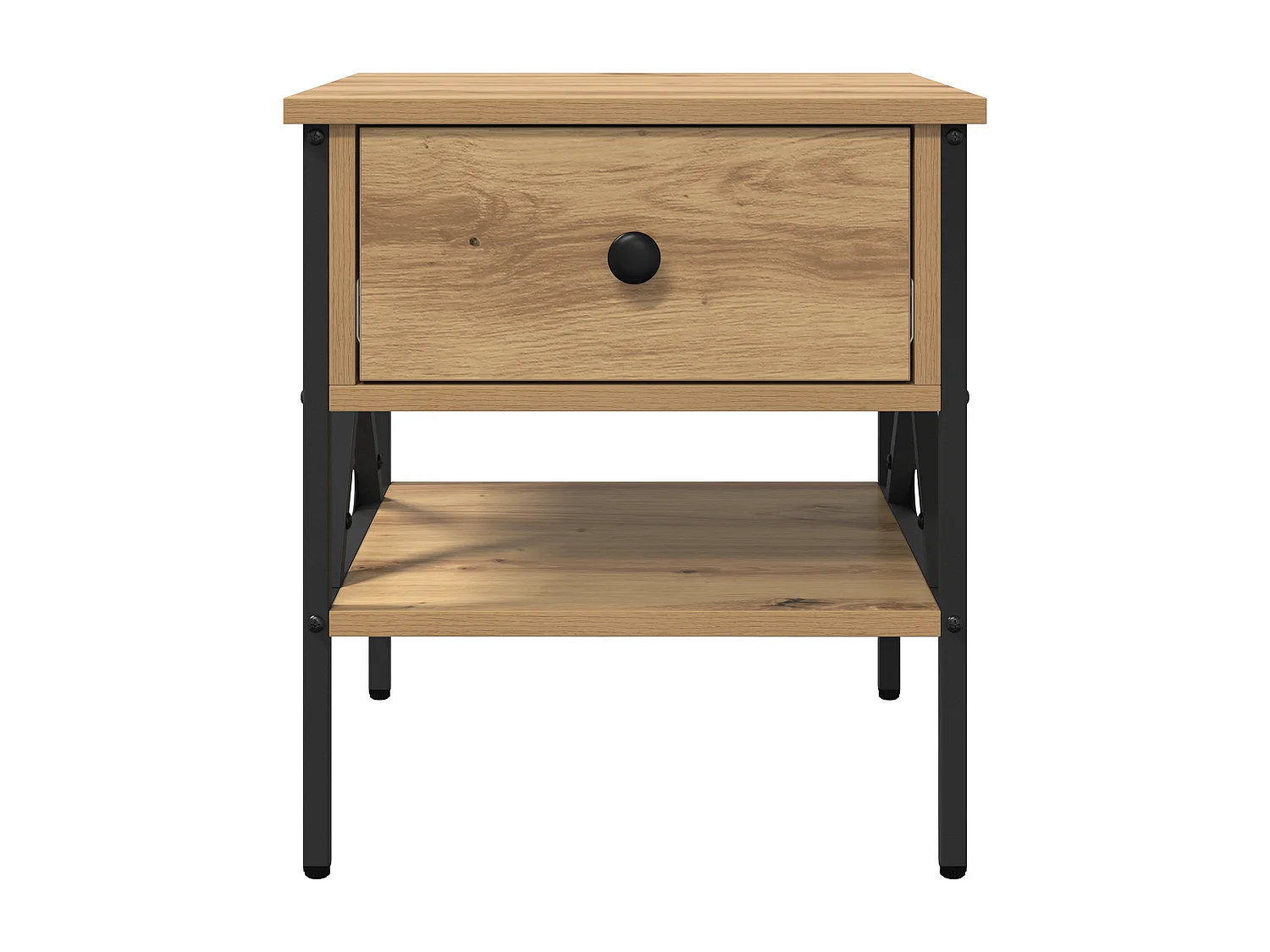 Table de chevet en chêne 40x42x45 cm en bois d'ingénierie