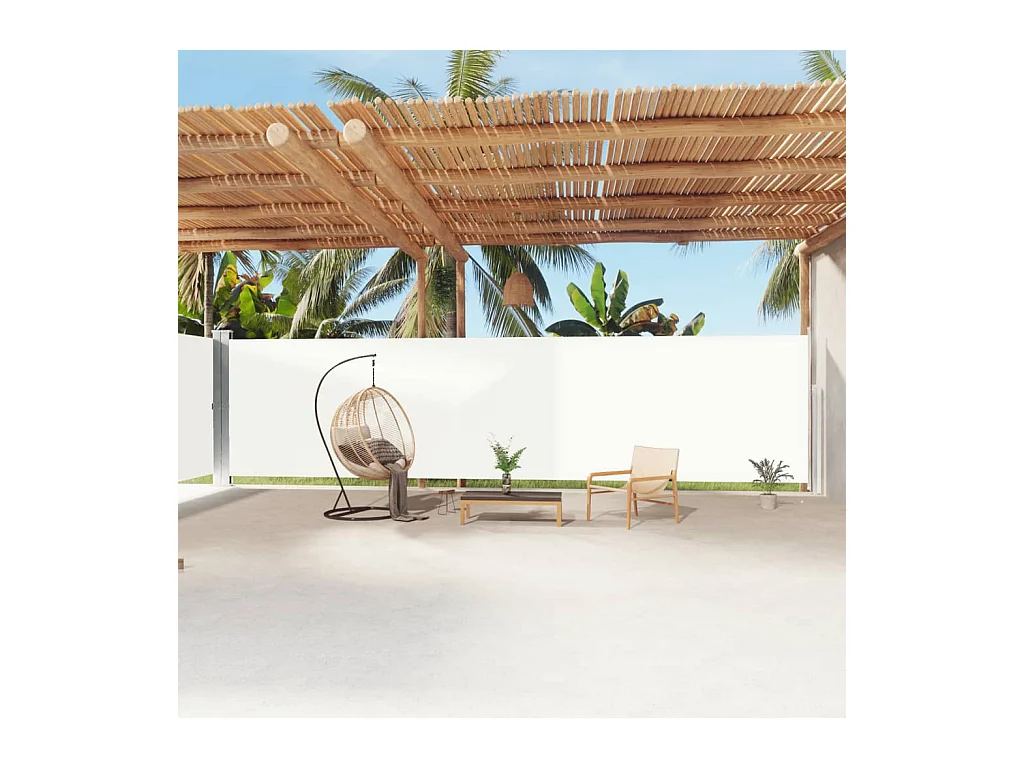 Auvent latéral rétractable Crème 200x1200 cm