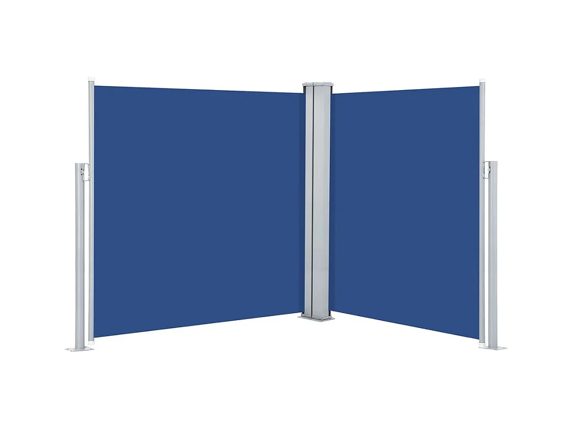 Auvent latéral rétractable Bleu 160x600 cm