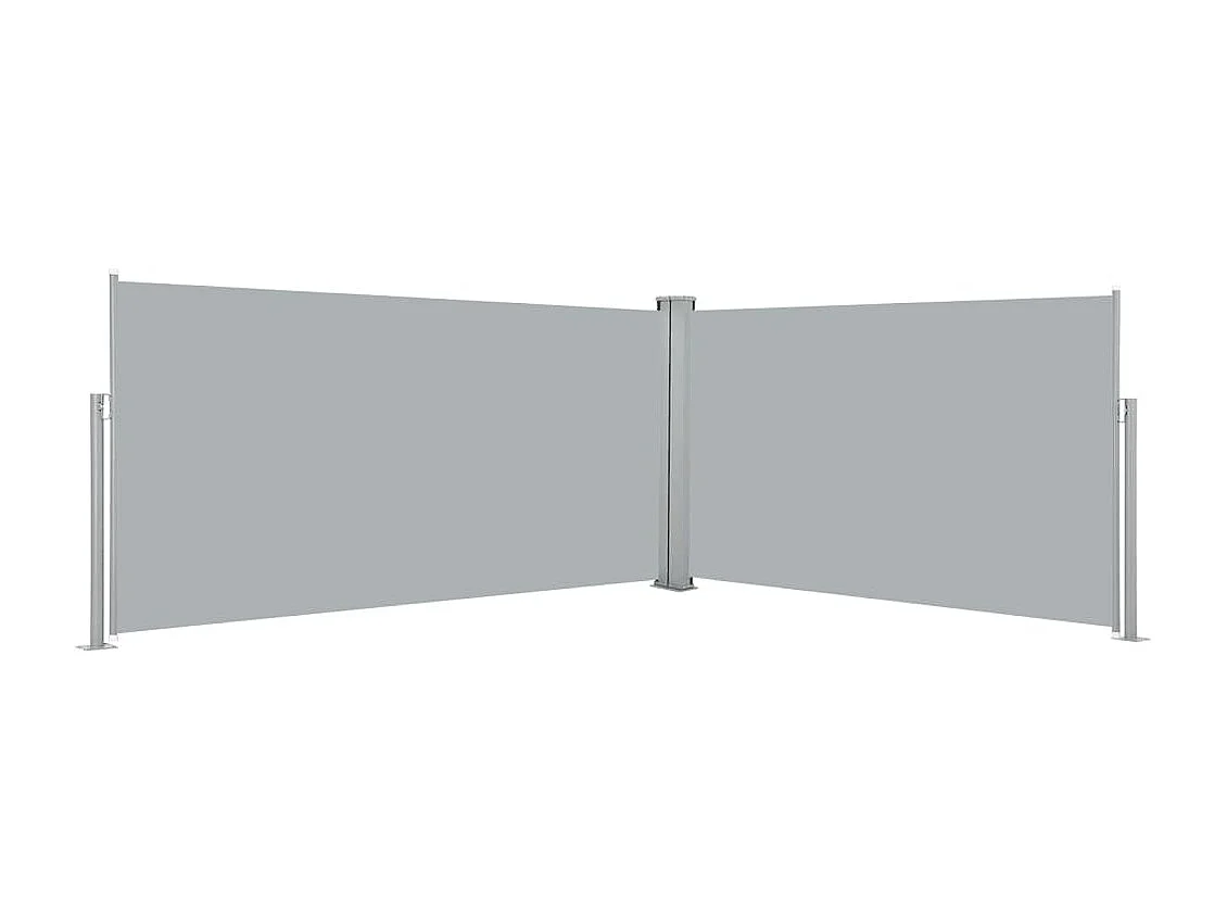 Auvent latéral rétractable 160x600 cm Gris