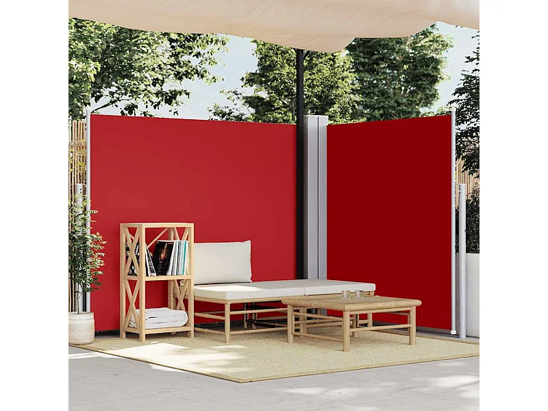 Toldo lateral retráctil Rojo 160 x 600 cm
