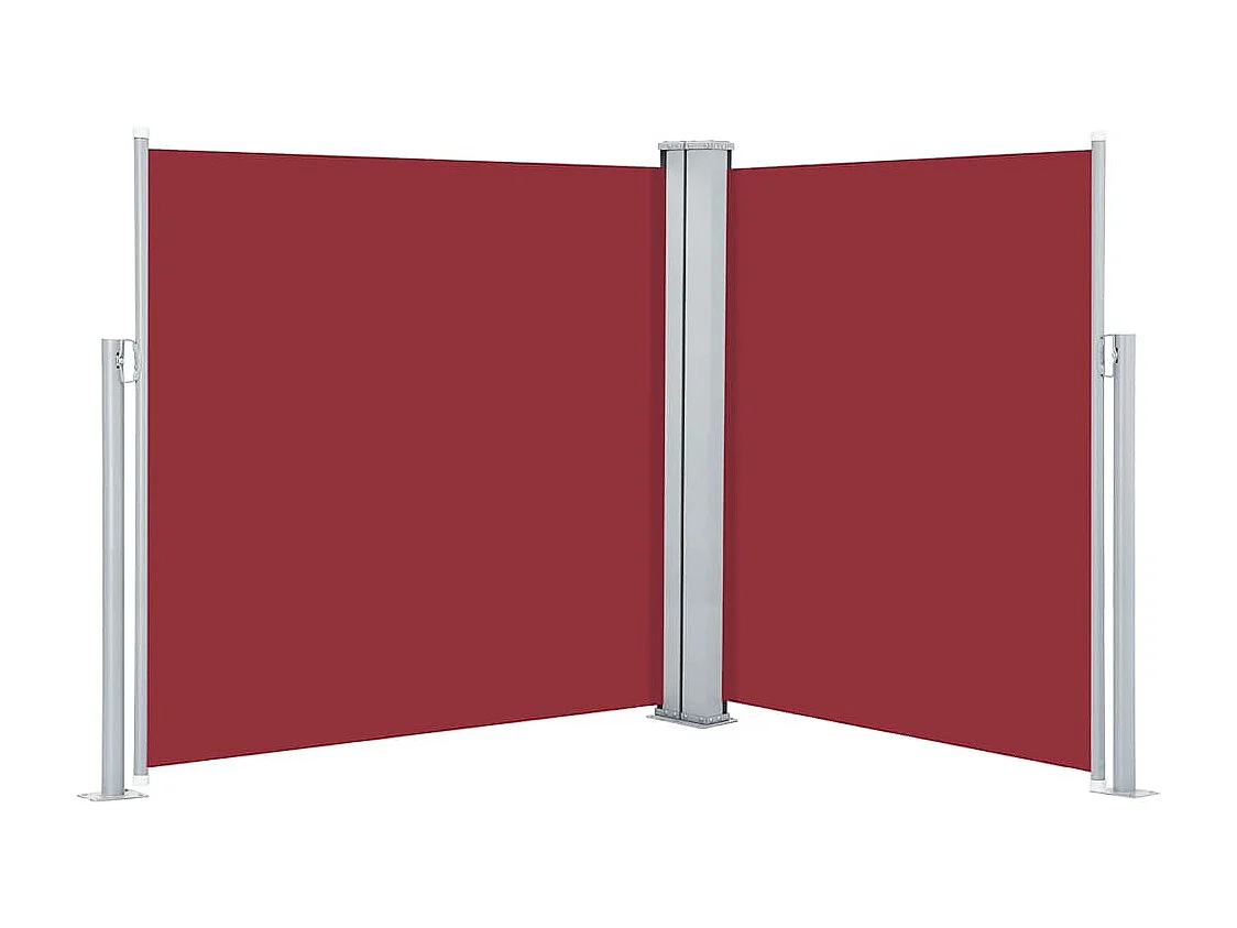 Auvent latéral rétractable Rouge 160 x 600 cm