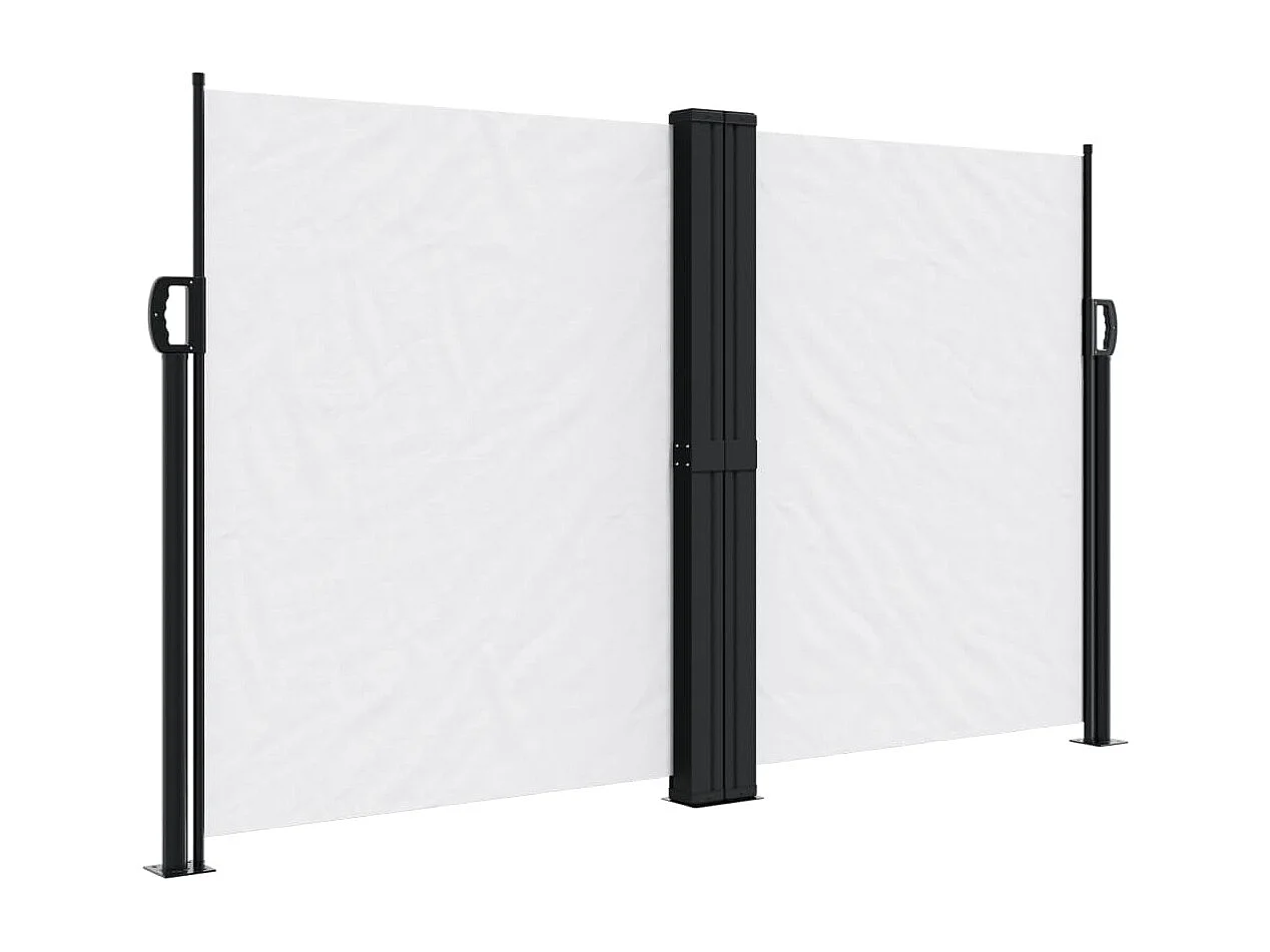 Witte uitschuifbare zijluifel 140x600 cm