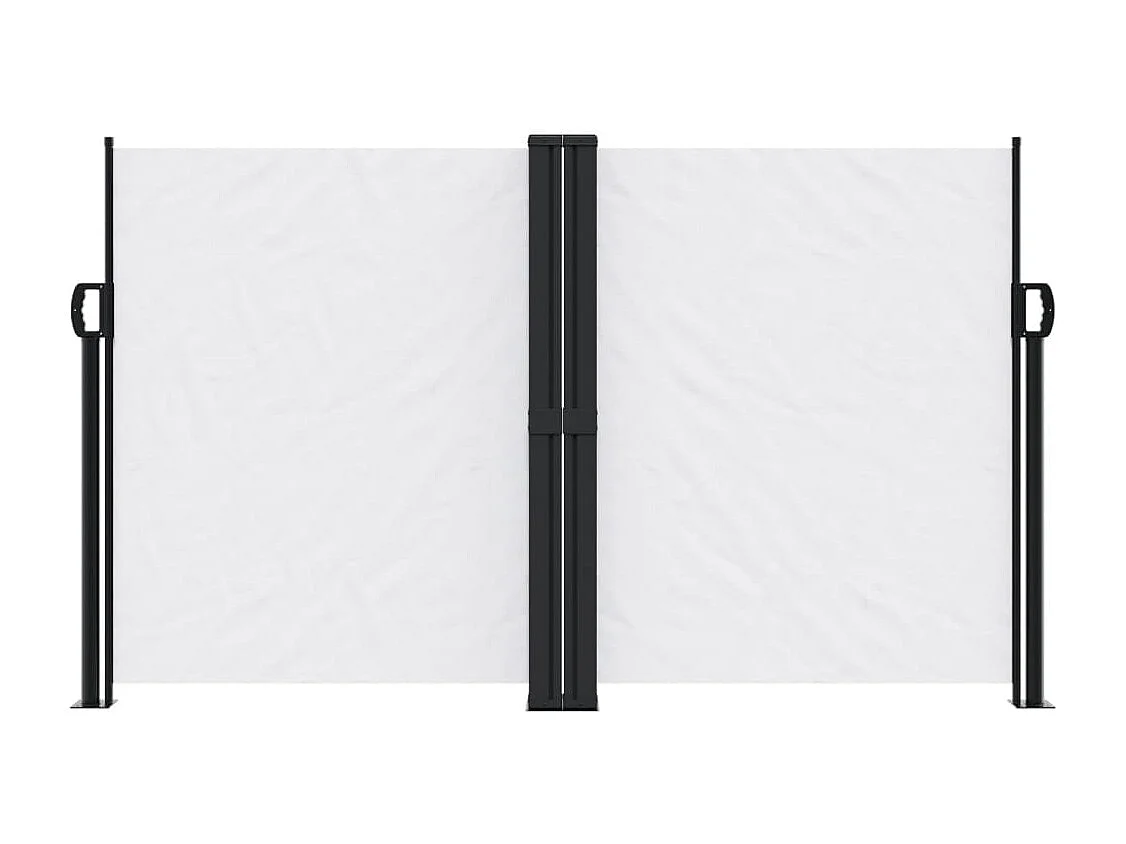 Witte uitschuifbare zijluifel 140x600 cm