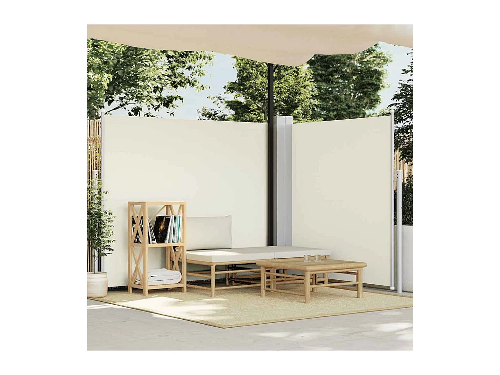 Auvent latéral rétractable Crème 180x600 cm
