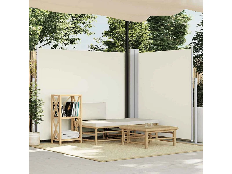 Uitschuifbaar zijluifel Crème 180x600 cm