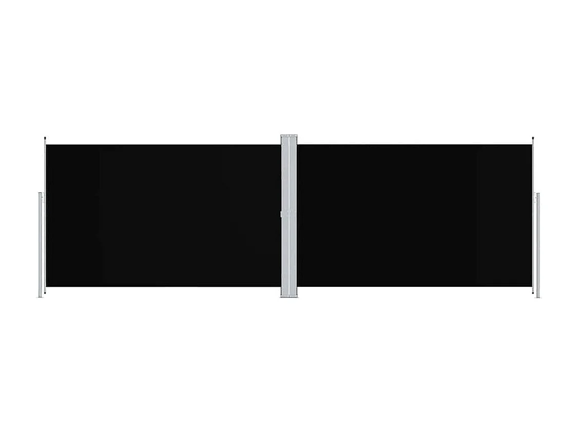 Auvent latéral rétractable Noir 200x600 cm