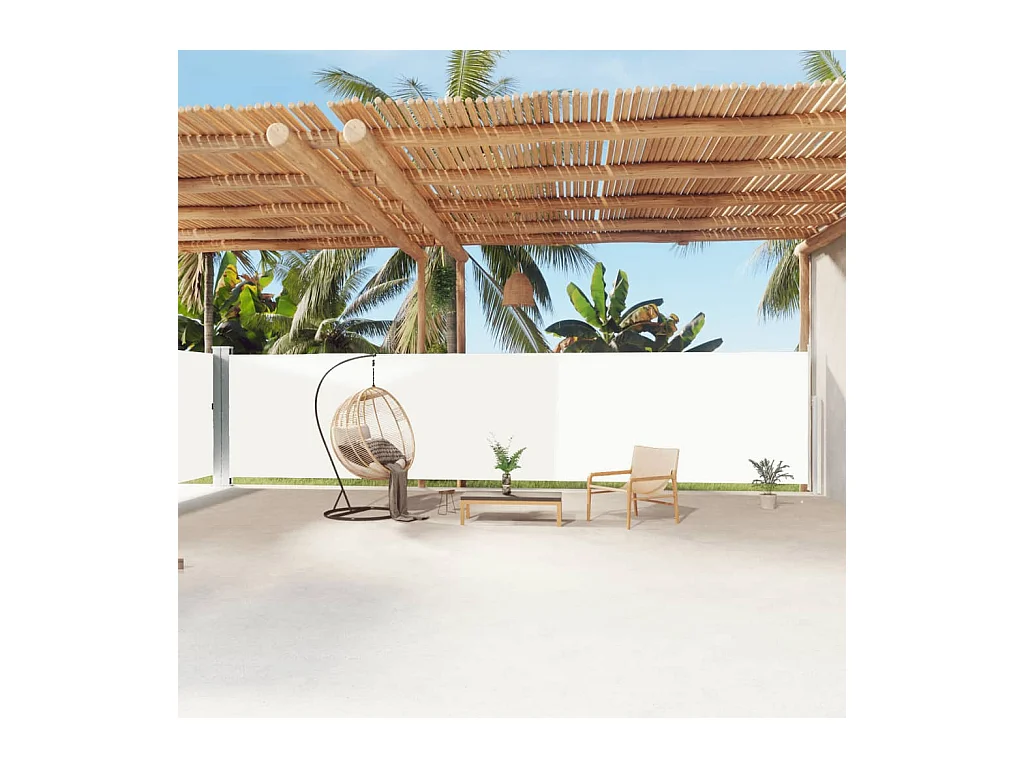 Auvent latéral rétractable Crème 180x1200 cm