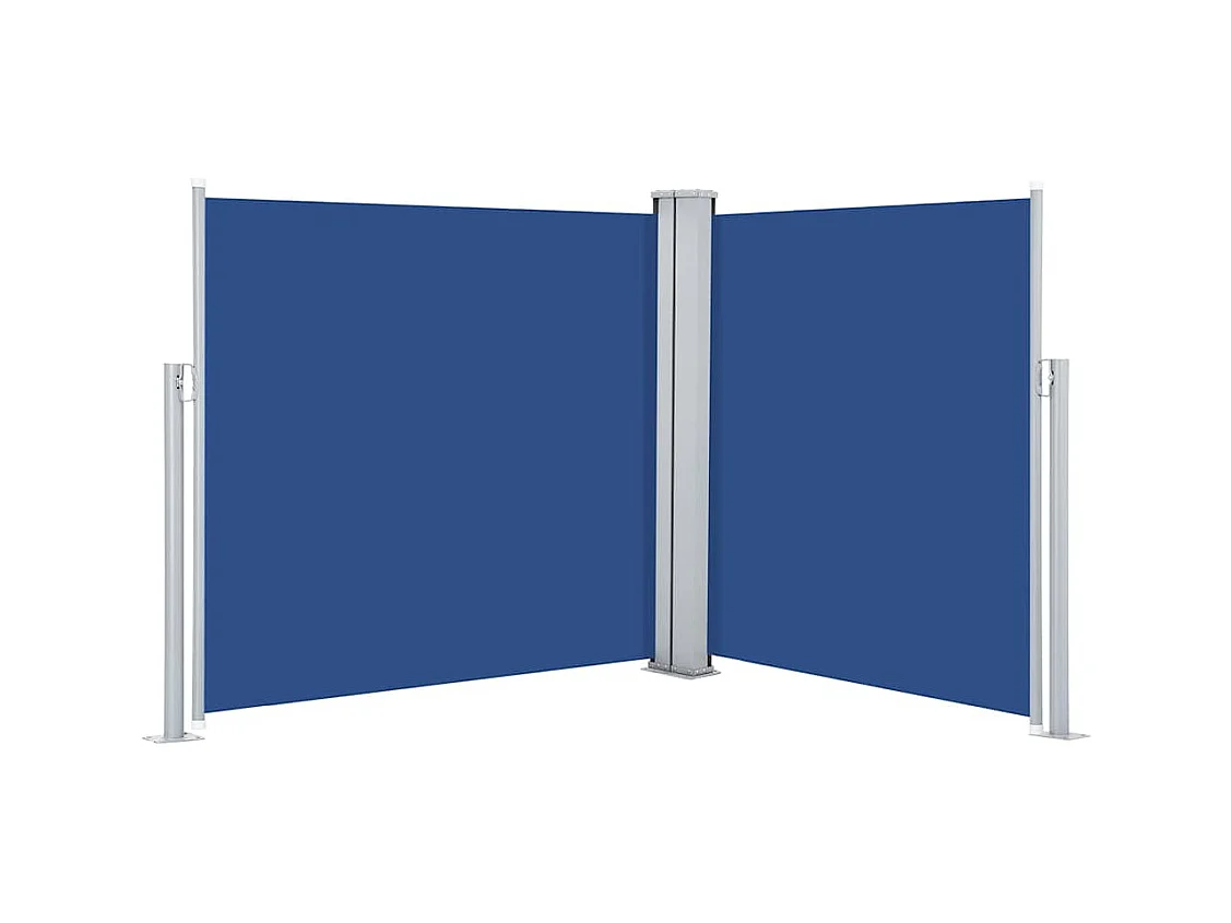 Tenda da sole laterale retrattile blu 100 x 600 cm