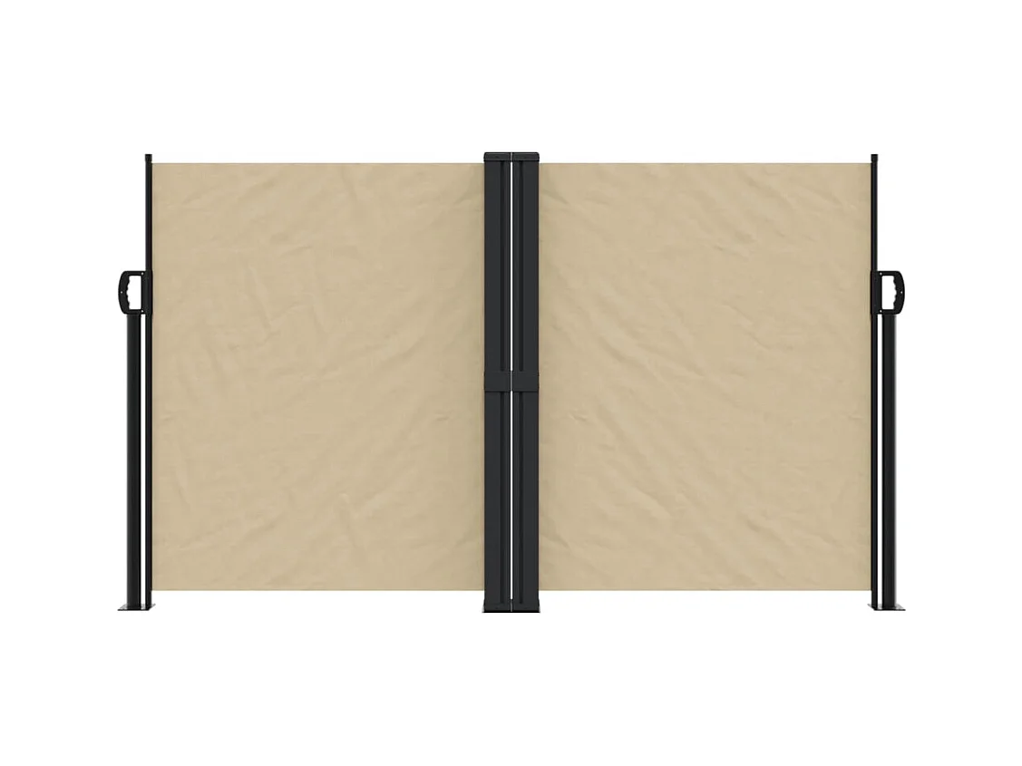 Auvent latéral rétractable beige 140x1200 cm