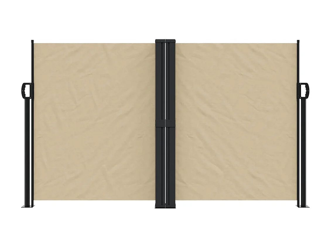 Tenda da sole laterale retrattile beige 140x1200 cm