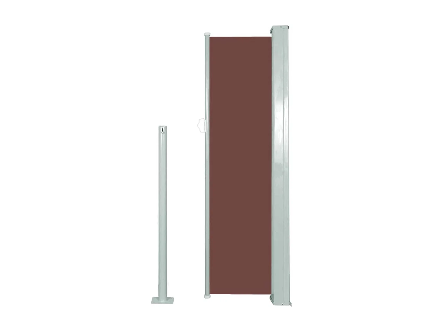 Toldo lateral retráctil 120 x 300 cm Marrón