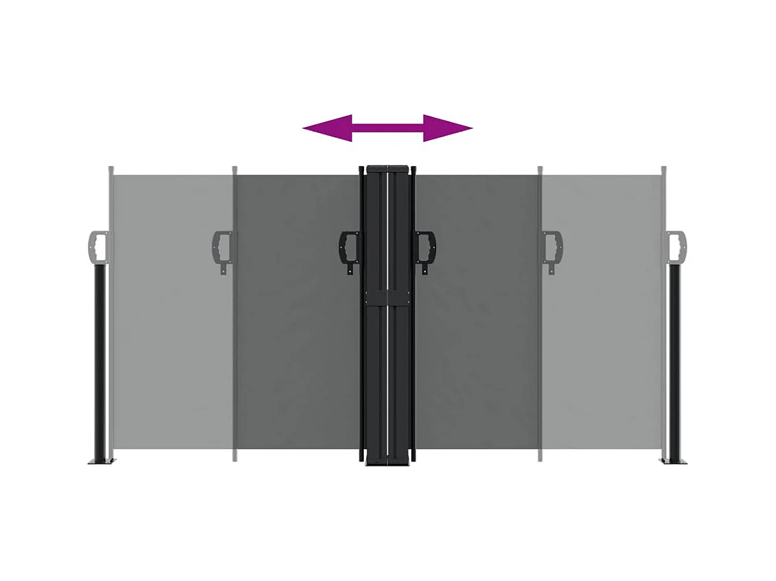 Auvent latéral rétractable anthracite 120x1200 cm