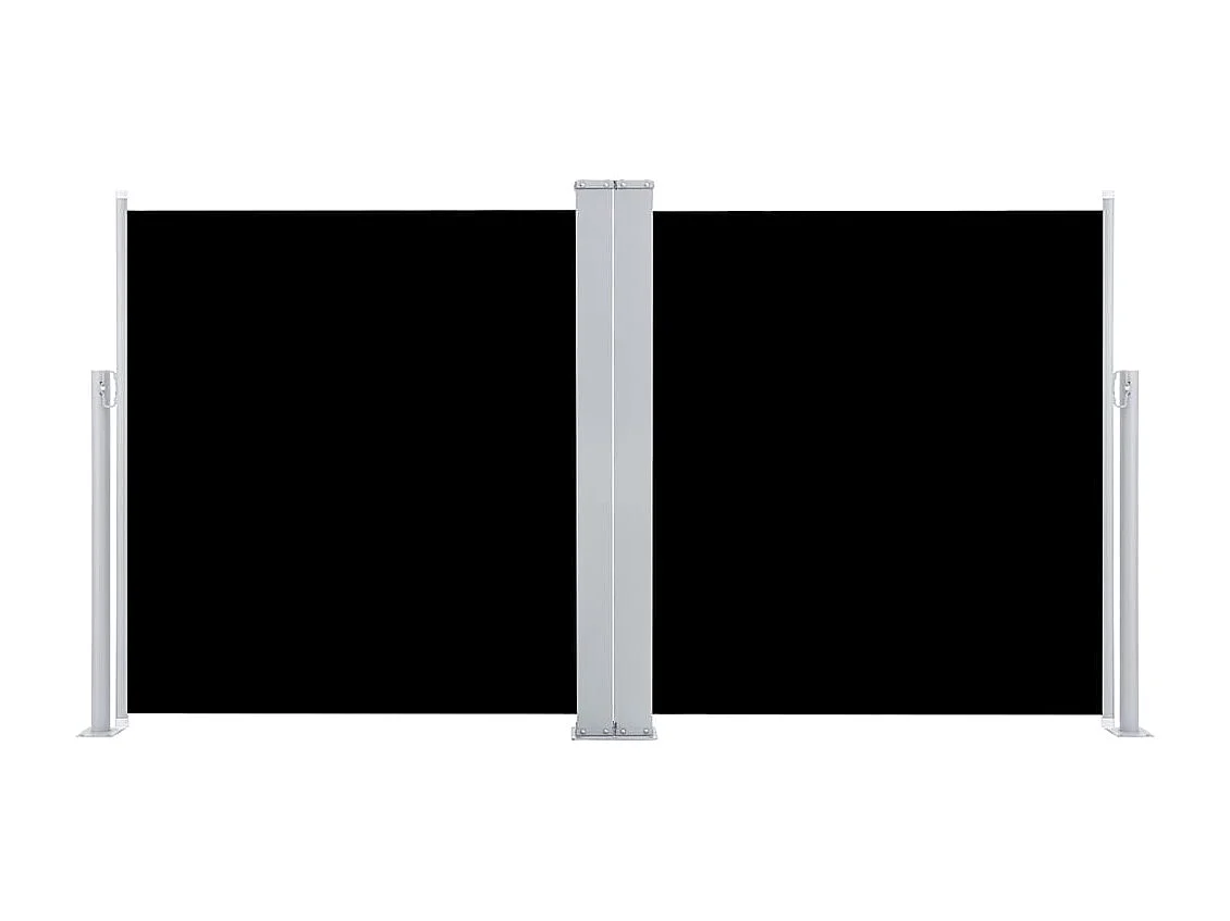 Auvent latéral rétractable Noir 100 x 600 cm