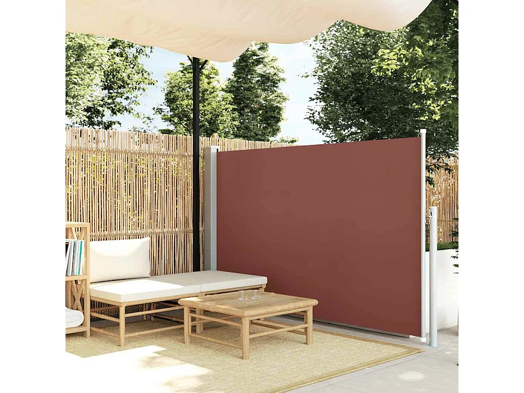 Toldo lateral retráctil 140 x 300 cm Marrón