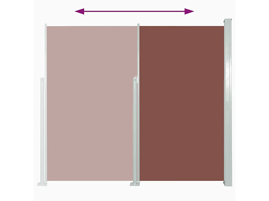 Toldo lateral retráctil 140 x 300 cm Marrón