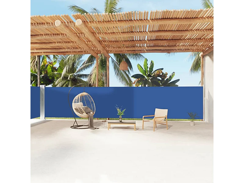 Tenda da sole laterale retrattile Blu 160x1200 cm