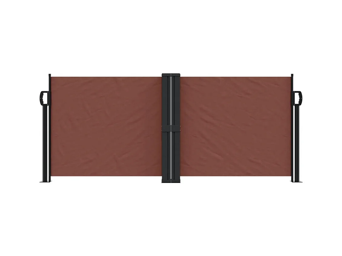 Toldo lateral retráctil marrón 100x600 cm