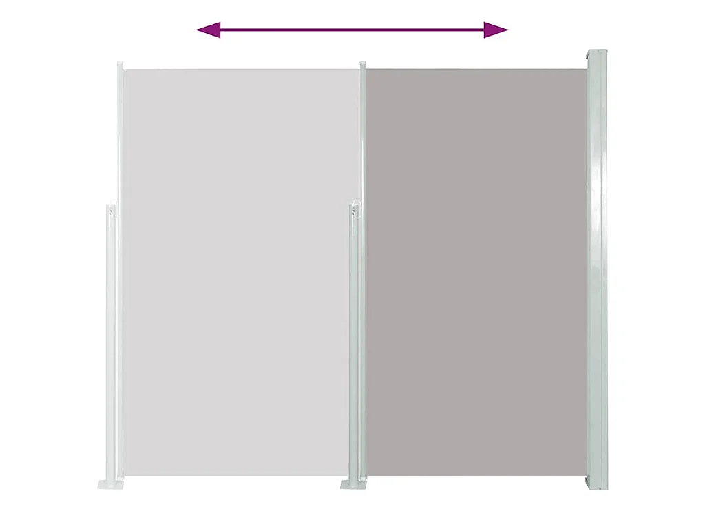 Tenda da sole laterale retrattile 120 x 300 cm Grigio