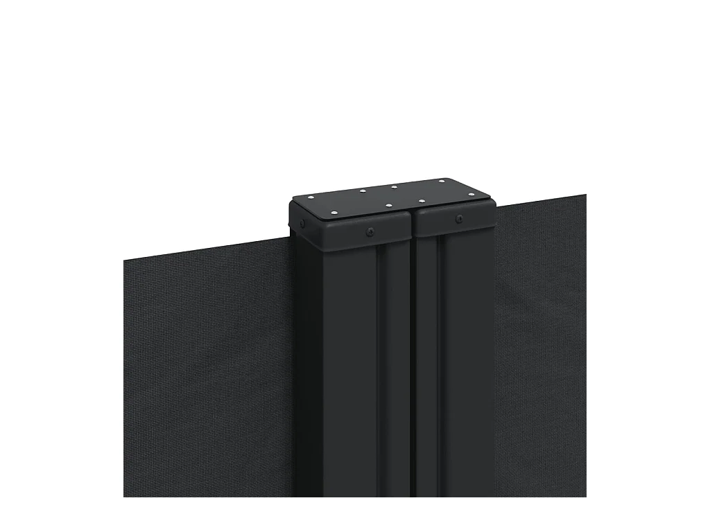 Auvent latéral rétractable noir 140x600 cm