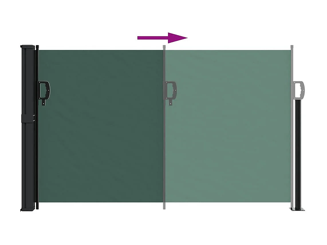 Tenda da sole laterale retrattile verde scuro 120x500 cm