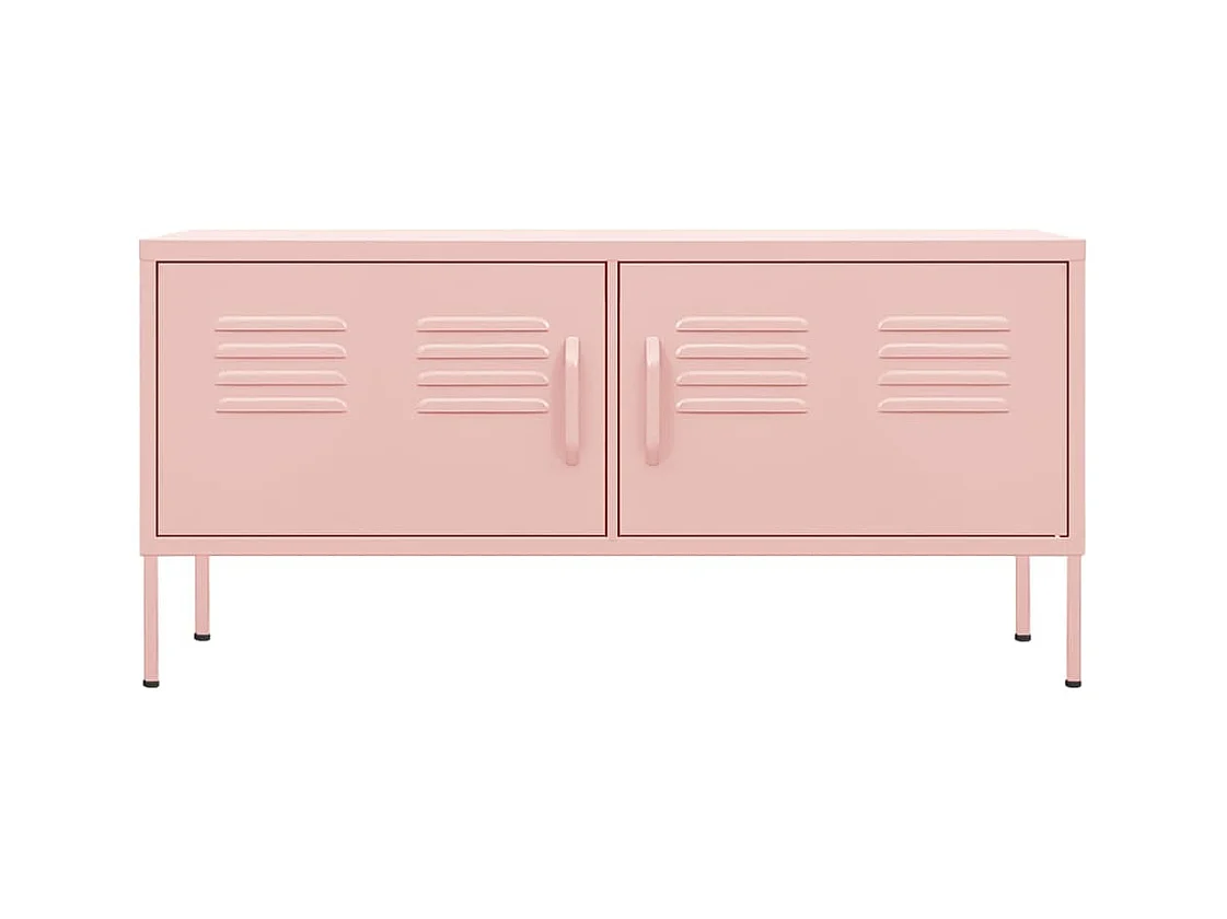 Mobile porta TV rosa 105x35x50 cm Acciaio