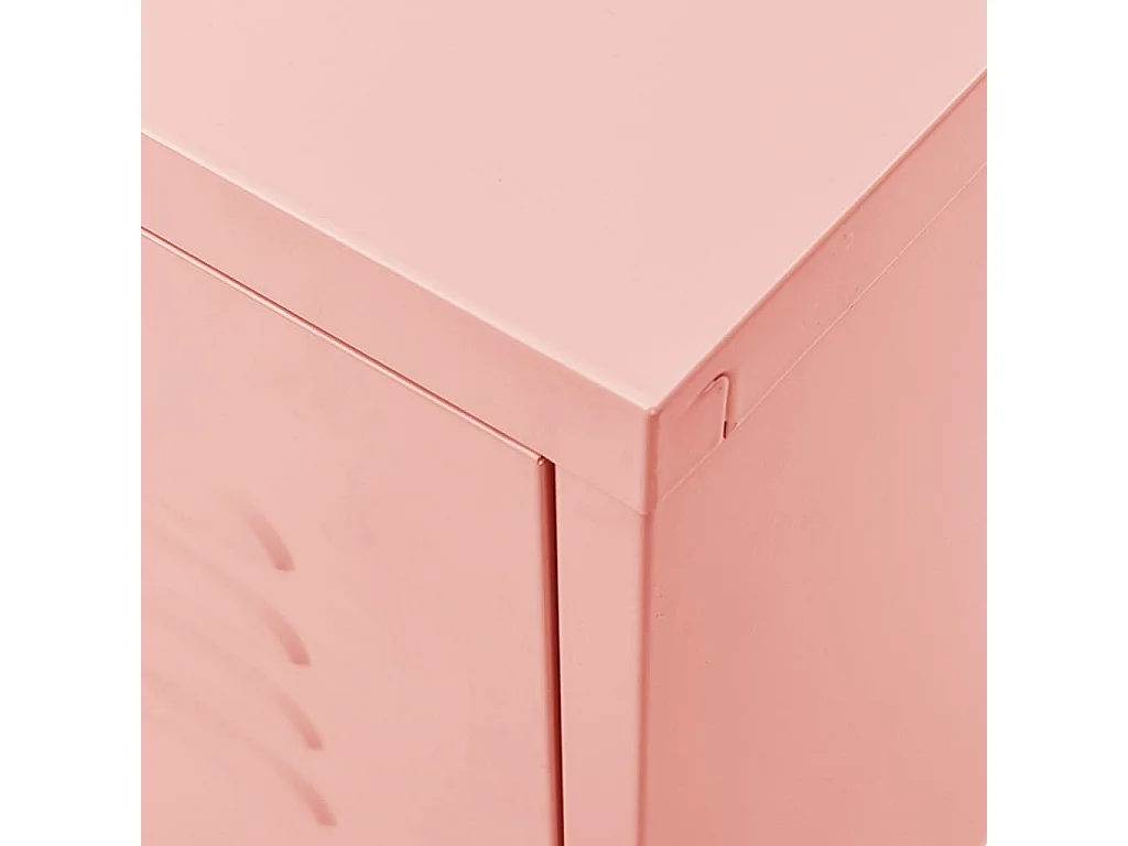 Mueble de TV rosa 105x35x50 cm Acero