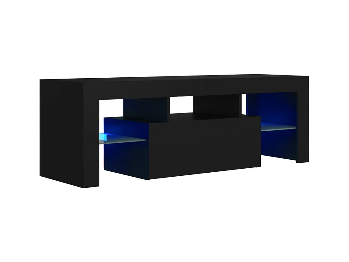 Meuble TV avec lumières LED noir 120x35x40 cm