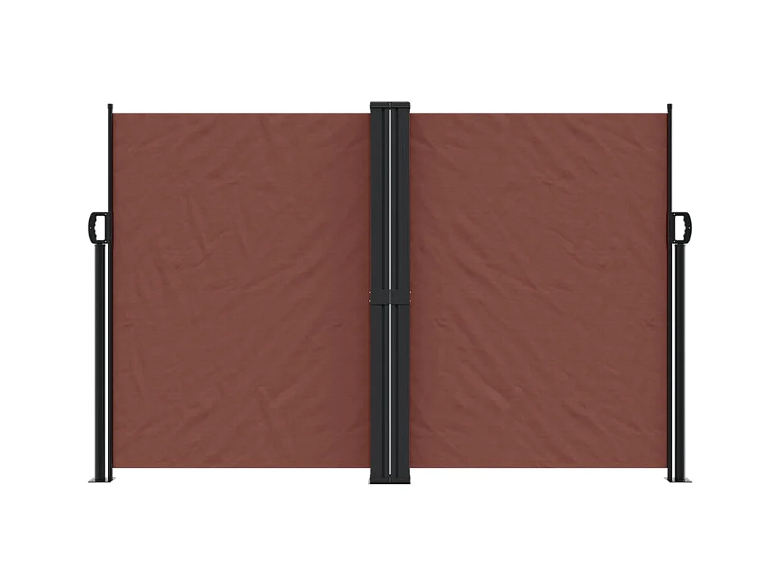 Auvent latéral rétractable marron 160x1200 cm