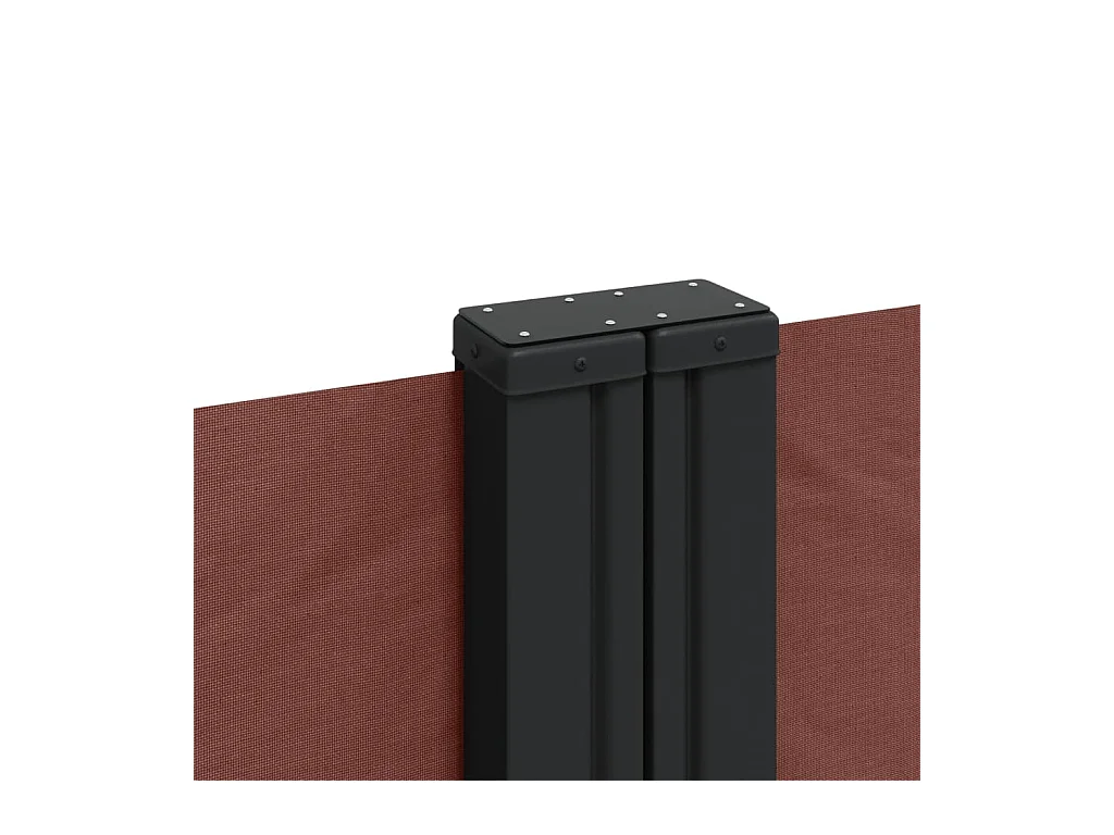 Auvent latéral rétractable marron 160x1200 cm