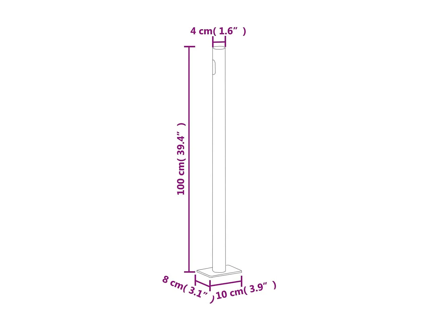 Auvent latéral rétractable Rouge 160x1000 cm