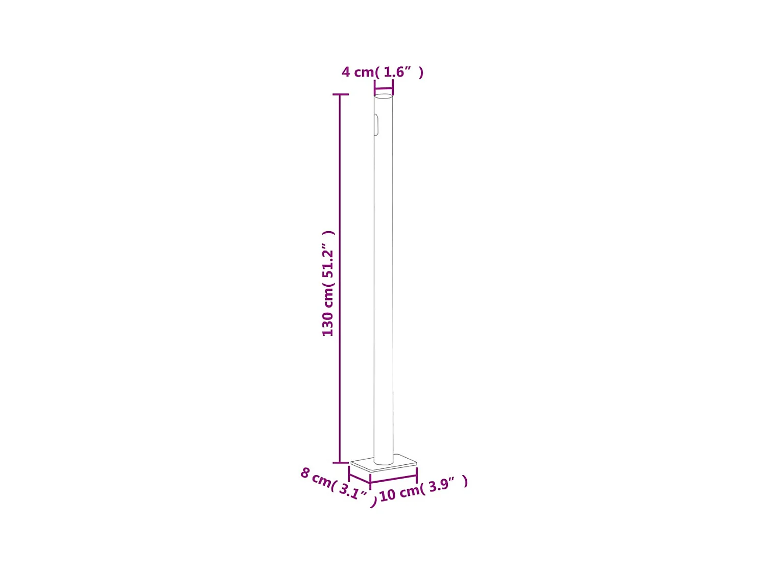 Tenda da sole laterale retrattile Nera 220x1000 cm