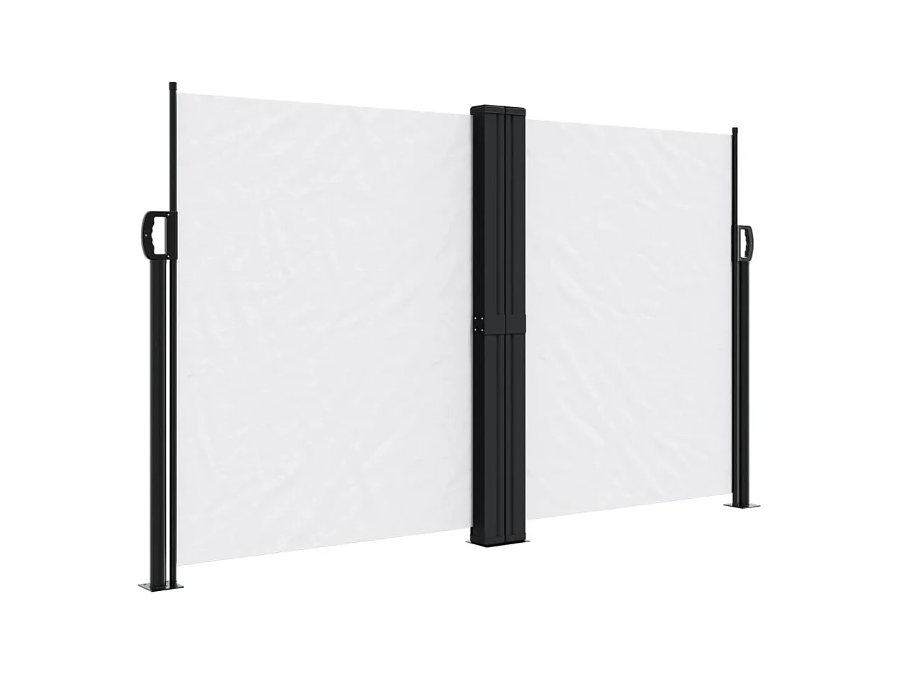 Witte uitschuifbare zijluifel 140x1000 cm