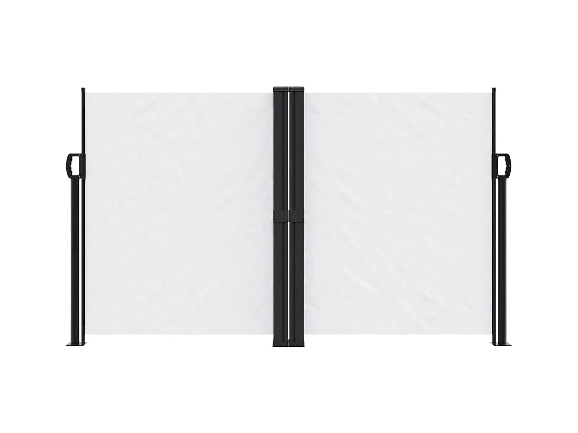 Witte uitschuifbare zijluifel 140x1000 cm