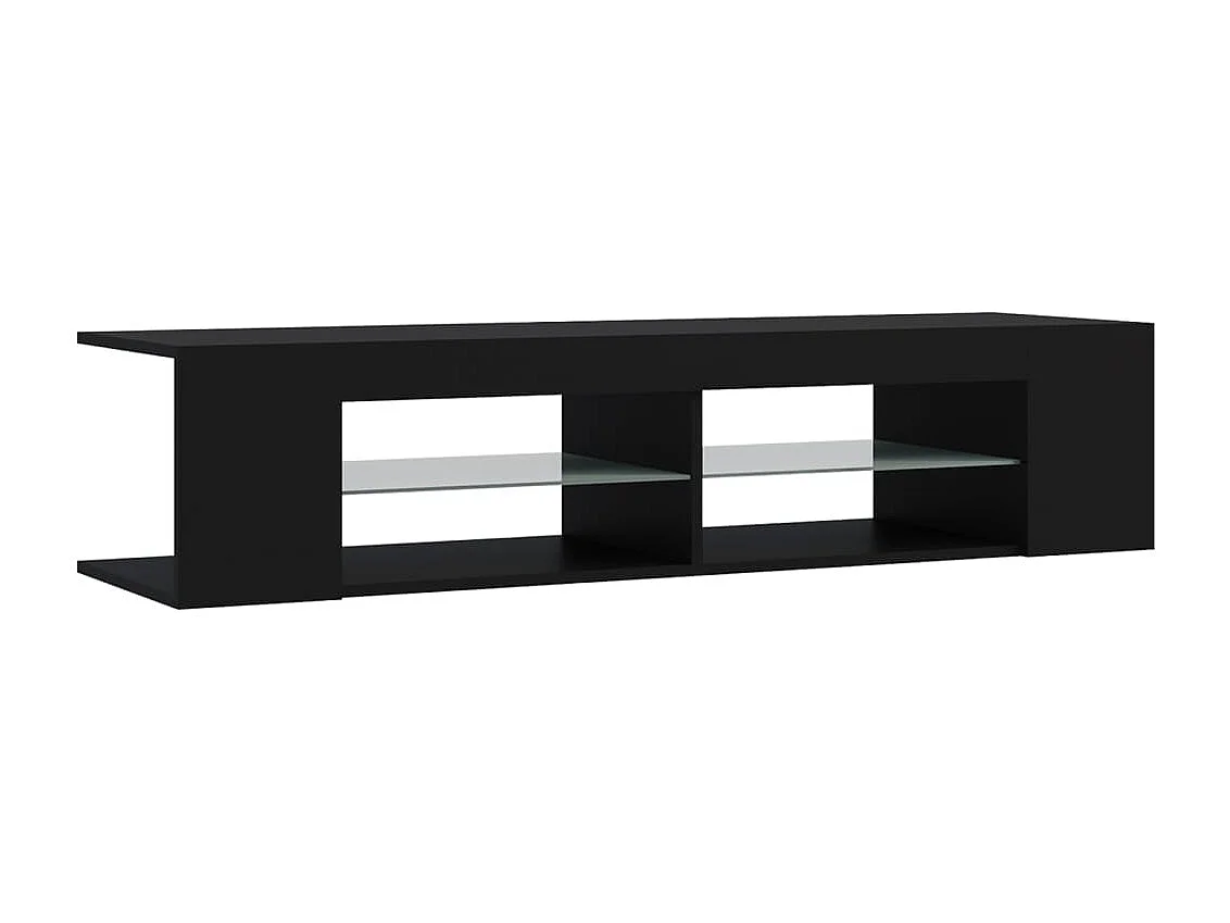 Meuble TV avec lumières LED noir 135x39x30 cm