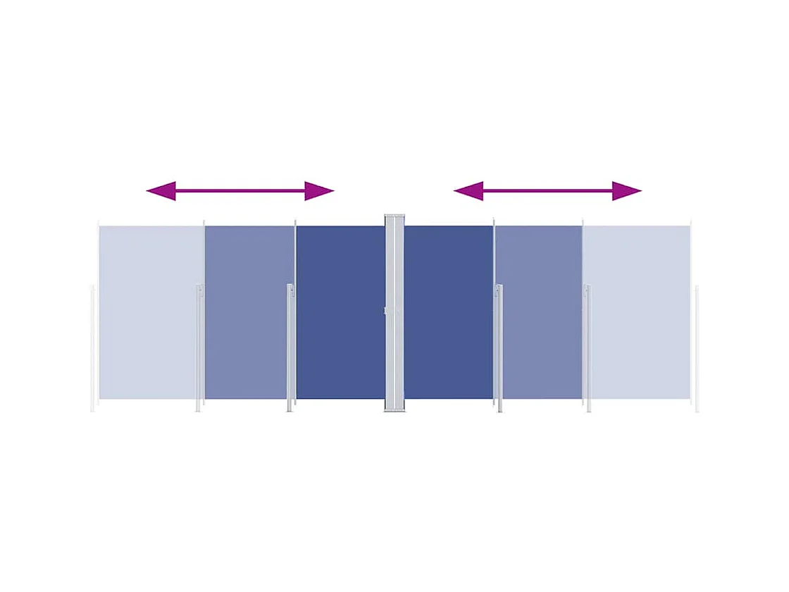 Auvent latéral rétractable Bleu 220x600 cm