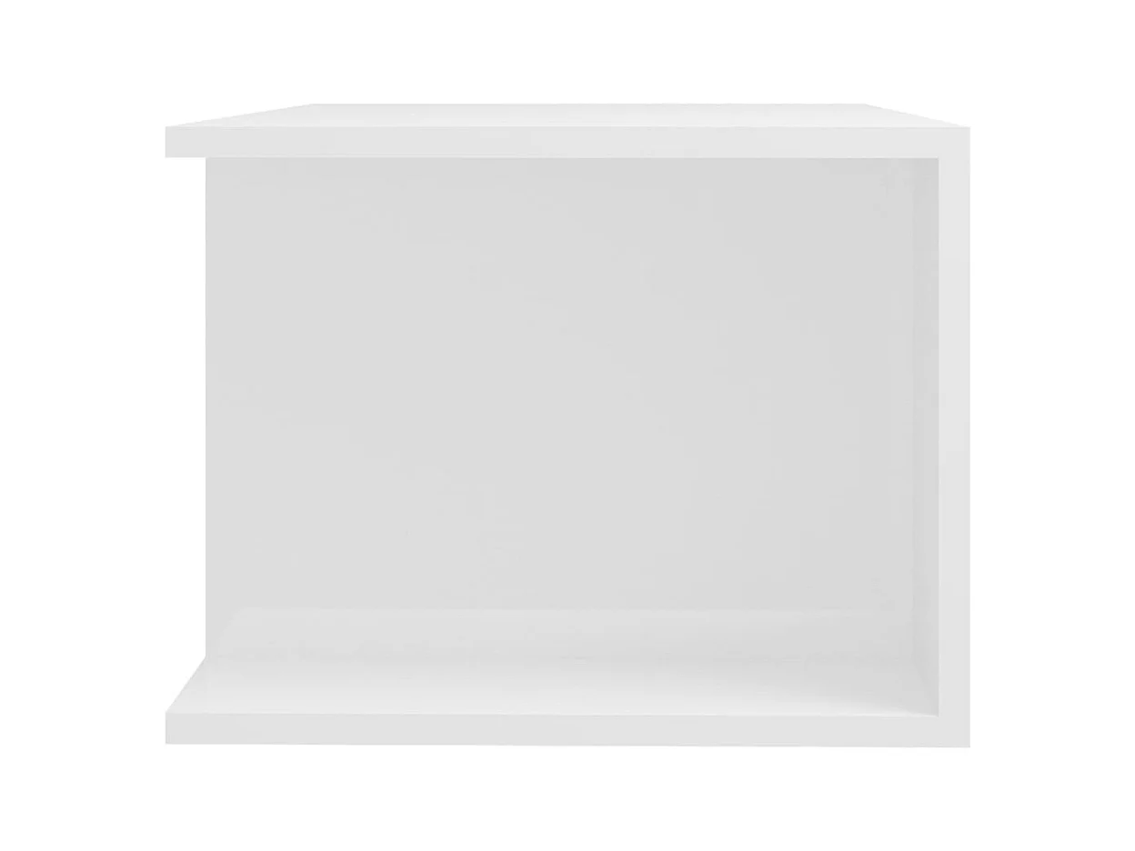 Meuble TV avec lumières LED blanc brillant 90x39x30 cm