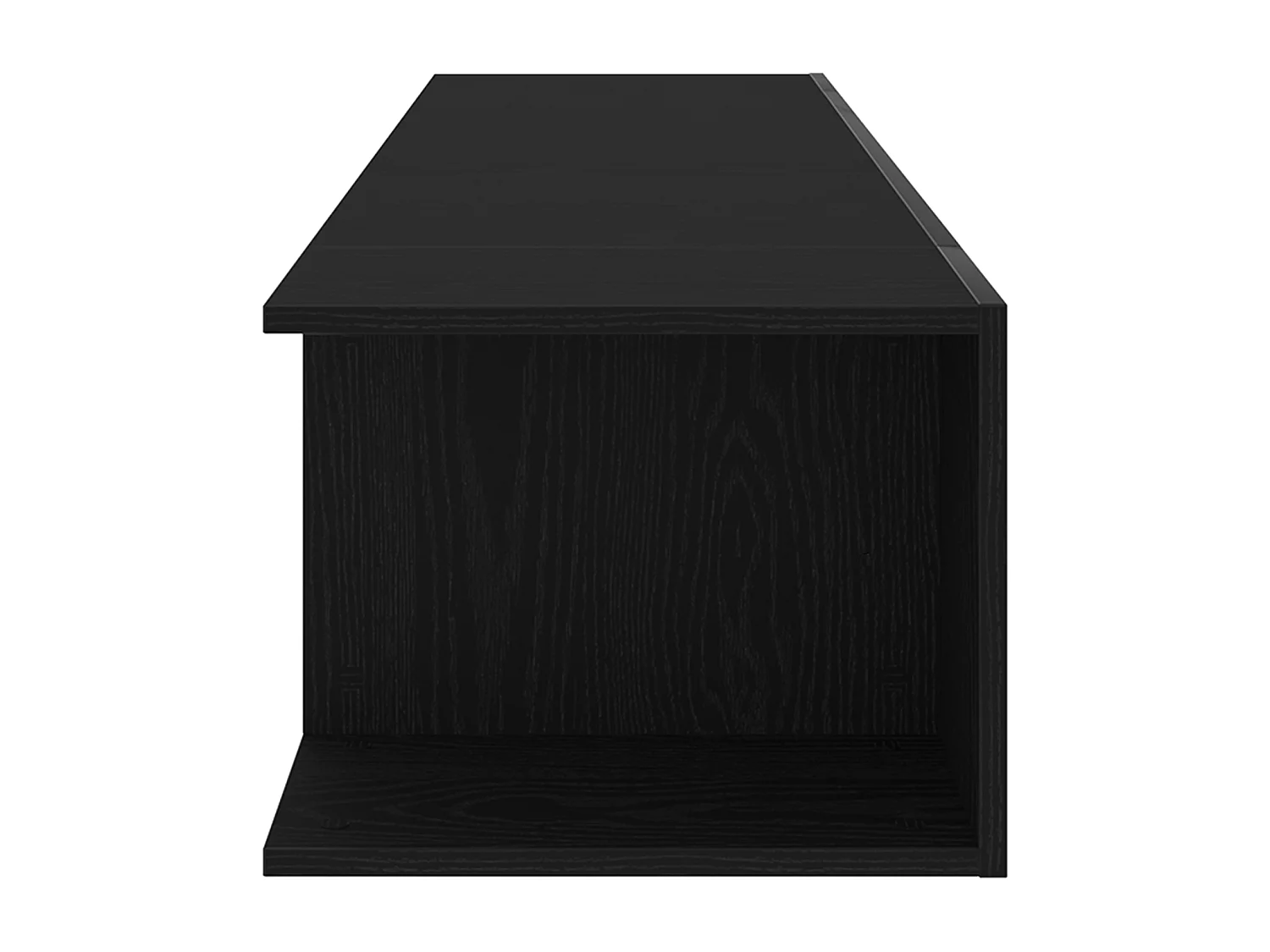 Meuble TV avec LEDs Chêne Noir 135x39x30cm en bois d'ingénierie