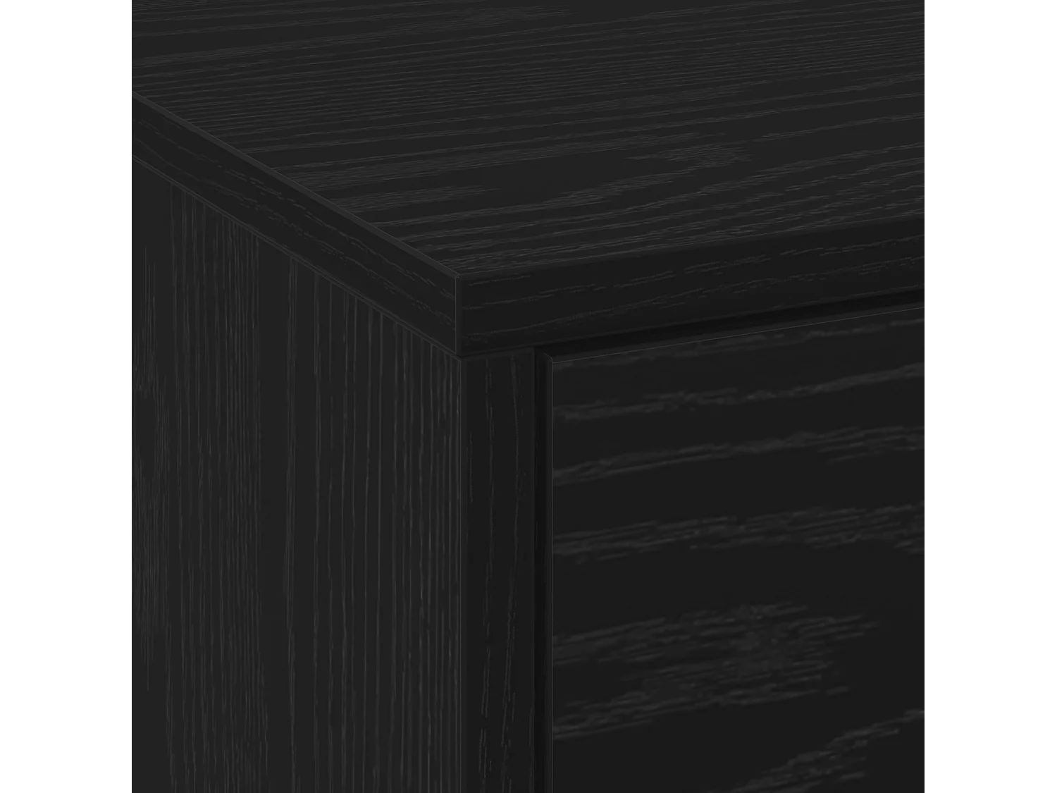 TV-meubel met LED's Zwarte Eiken 140x34x40 cm Technisch hout