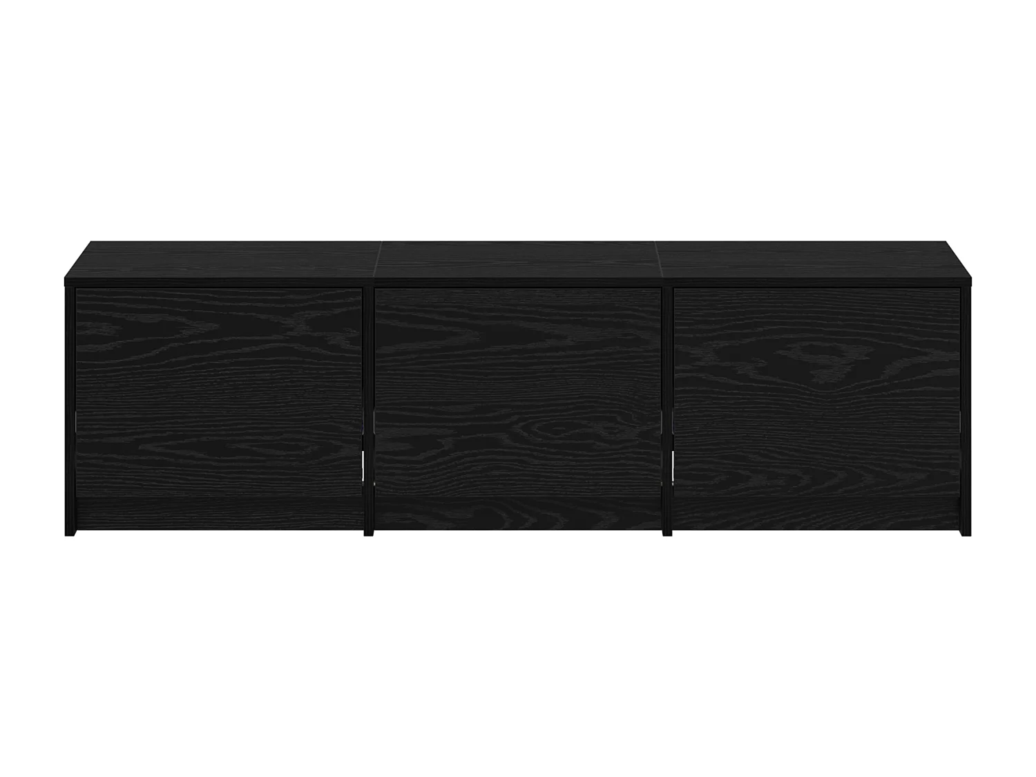 Mobile TV con LED Rovere Nero 140x34x40 cm Legno composito