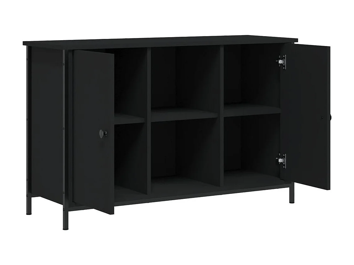 Meuble TV noir 100x35x65 cm bois d'ingénierie