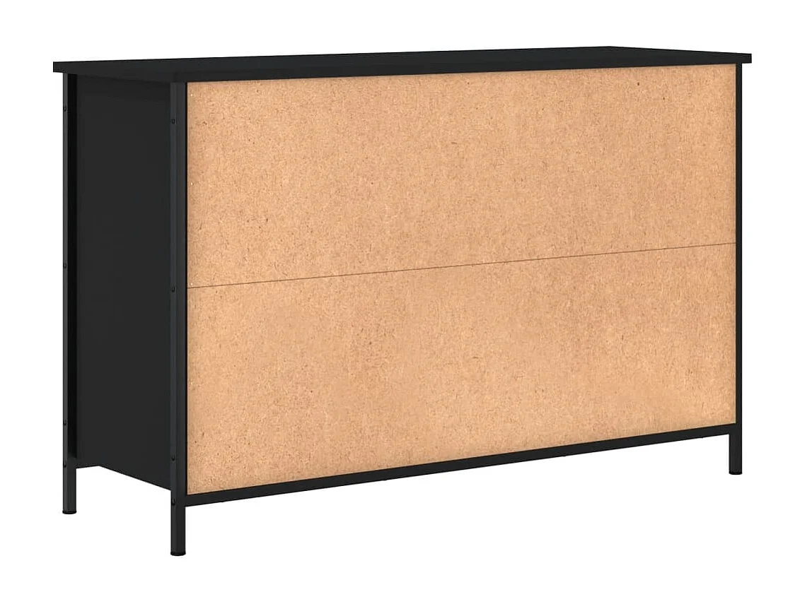 Mueble de TV negro 100x35x65 cm madera de ingeniería