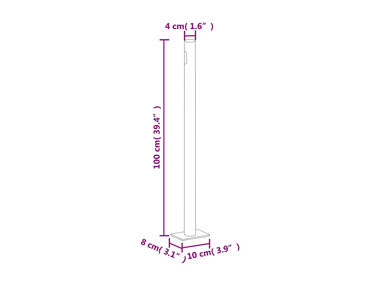 Auvent latéral rétractable Crème 160x1000 cm