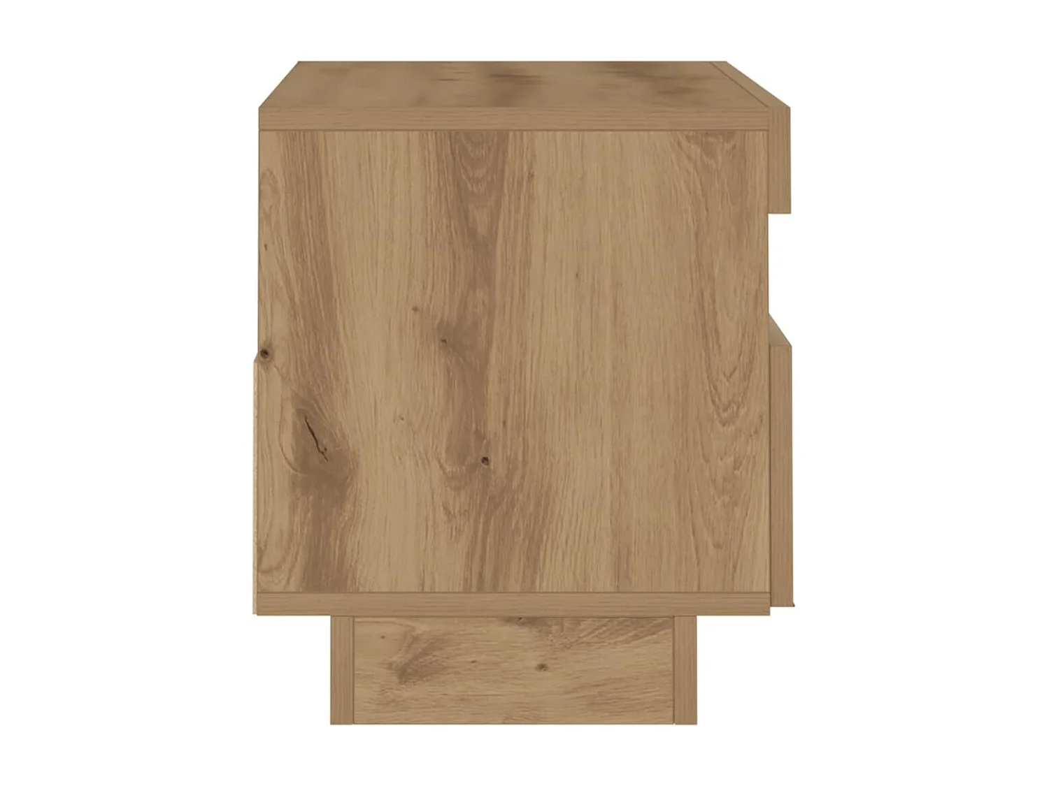 Meuble TV avec lumières LED chêne artisanal bois d'ingénierie