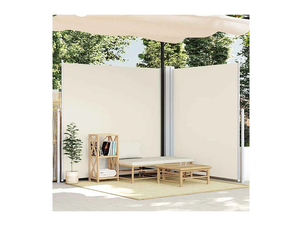 Auvent latéral rétractable Crème 200x600 cm